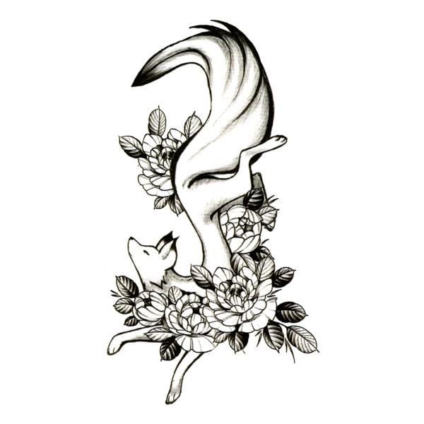 タトゥーシール 薔薇 狐 Hm1363 レギュラー Hm1363 The Fantasy 通販 Yahoo ショッピング