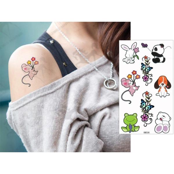 タトゥーシール うさぎ パンダ 蝶 hm556 レギュラー : The Fantasy