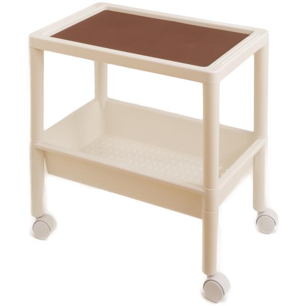 サイズ:45×29×44.5cm素材・材質:天板/ポリプロピレン パイプ/ポリプロピレン カゴ/ポリプロピレン キャスター/ポリエチレン 天板シート/ポリエチレン生産国:日本(キャスターは中国)