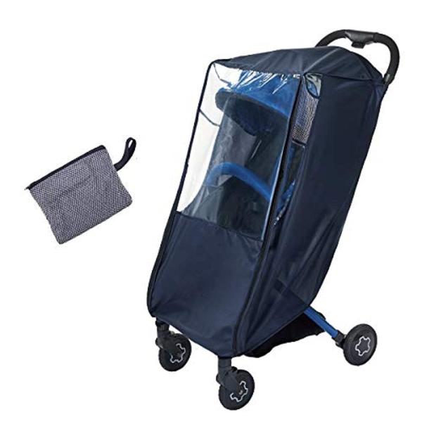 他サイト： Smart Start ベビーカーにかぶせたままコンパクトにたためる ポーチ一体型 ポケッタブルレインカバー 1個 (x 1)の商品画像