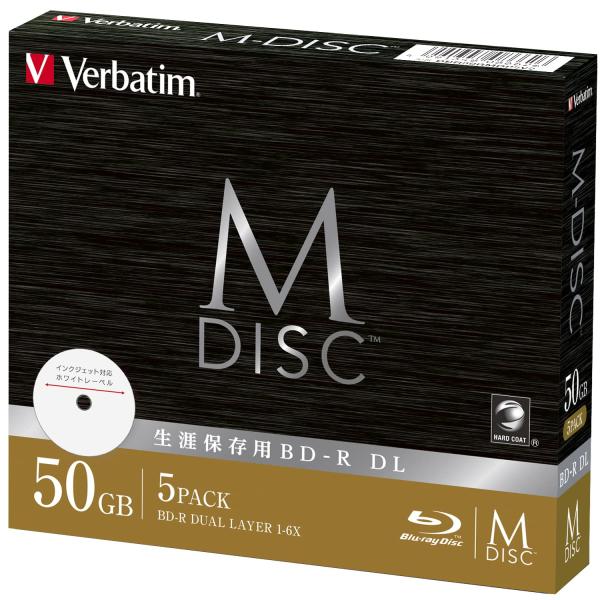 Verbatim DBR50RMDP5V2 BD-R DLデータ用M-DISC 50GB