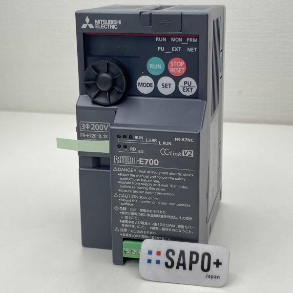 FR-E720-0.2K (FR-A7NC付属) 2020年製 インバータ（三相200Vクラス・0.2kW・CC-Link通信オプション付） 三菱電機 インバーター (20110)
