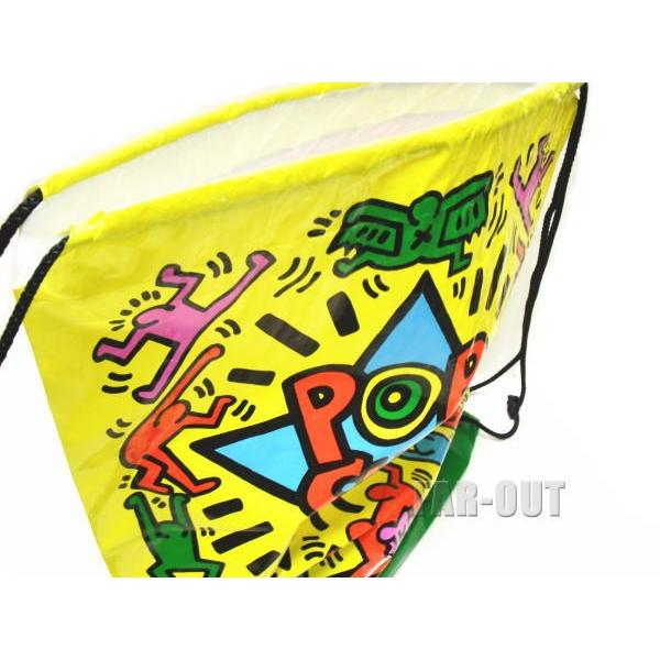 キース・ヘリング アート ポップショップ オリジナル ビニール ショッピングバッグ Keith Haring Pop Shop