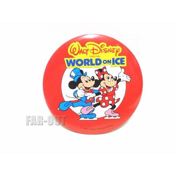 ミッキー&amp;ミニー アイススケート ディズニー・オン・アイス 缶バッジ 缶バッチ WDP 1981年
