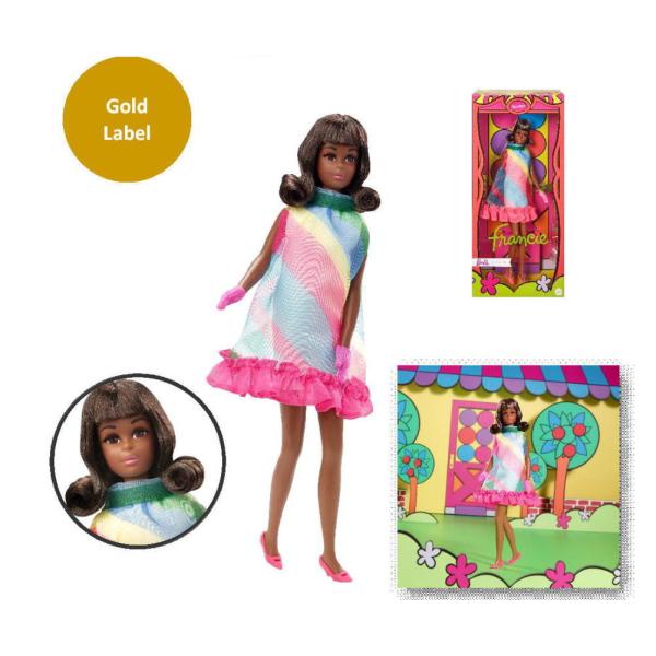 バービー フランシー リプロ ブラック 復刻版 ヴィンテージ モッズファッション ツイスト＆ターン Barbie Francie Reproduction Doll