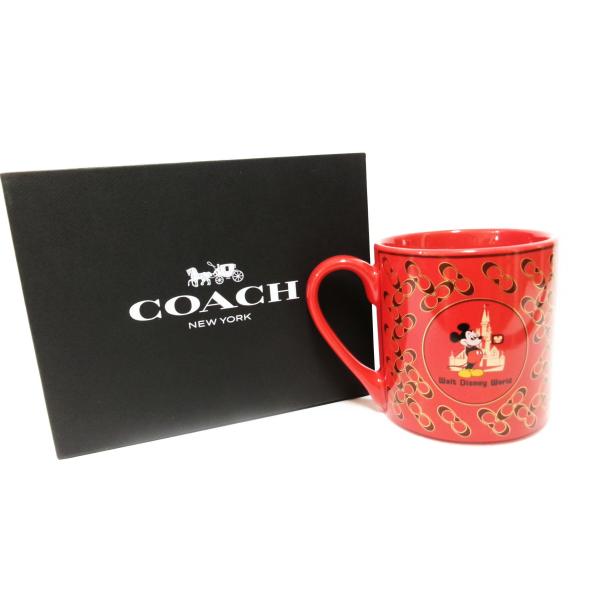 コーチ　ディズニー　コラボ　マグカップ　COACH WDW 50周年記念 ディズニー x COACH コーチ ブランド ミッキー