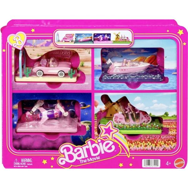 映画 「バービー」 バービーランド ビークル 乗り物 フィギュア 4点セット ボックス入り Barbie land Vehicle Collection