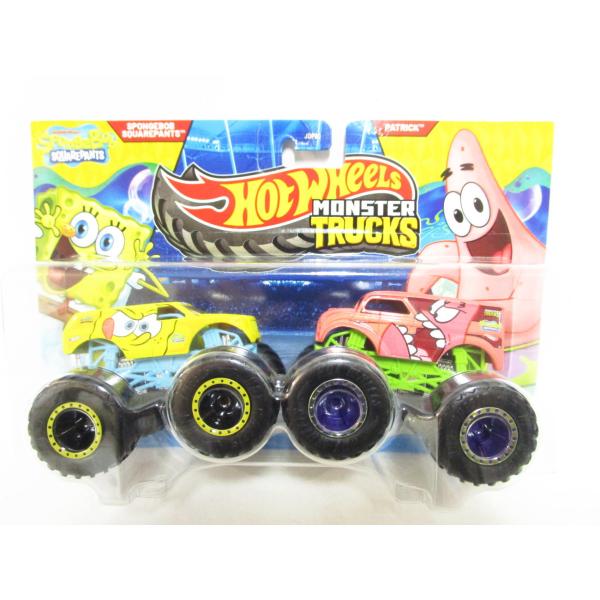 新品未開封　Hot Wheels モンスタートラック スポンジボブ　4点セット ホットウィール スポンジボブ & パトリック モンスタートラック 2点