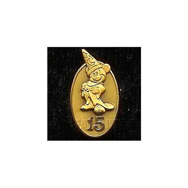 ディズニー キャスト勤続15周年 アワードピンズ ソーサラーミッキー