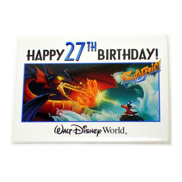 WDW27周年記念 キャスト限定 ファンタズミック バッジ ウォルトディズニーワールド 缶バッジ