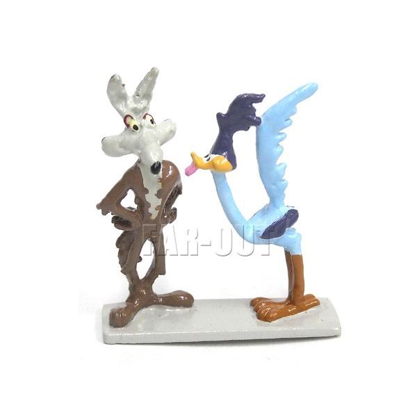 ロードランナー&ワイリーコヨーテ ミニチュア フィギュアリン フランス製 LOONEY TUNES