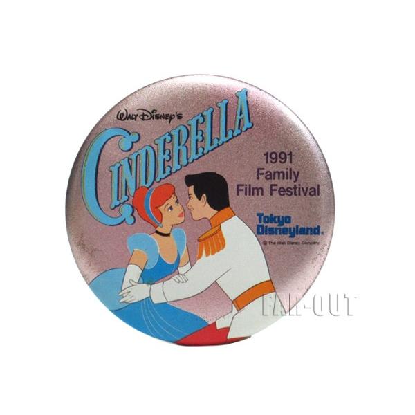 東京ディズニーランド レトロ 缶バッジ 貴重 1986 レア ピンク
