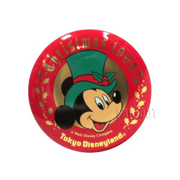 TDLクリスマス2007 缶バッジ TDL クリスマス 1994年 ミッキー 缶バッジ 缶バッチ ディズニー : FAR
