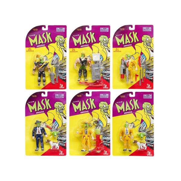 MASK アニメーションシリーズ グリーン・マスク フィギュア マスク・アニメーション 2-IN-1 MASK アクションフィギュア 6点