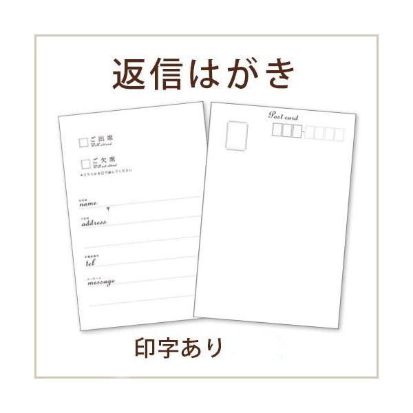 手作り材料 / 返信はがき（印字あり/ホワイト）（10枚）