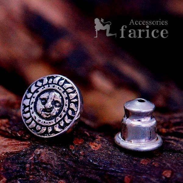 太陽神 ゴッド インカ帝国 サン シルバー925 メンズ ピアス