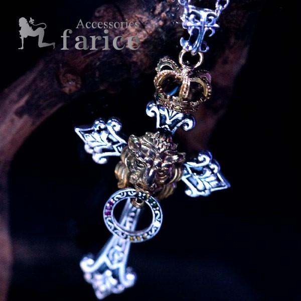 ライオン&クラウン&サークル 立体 十字架 クロスフローリーデザイン