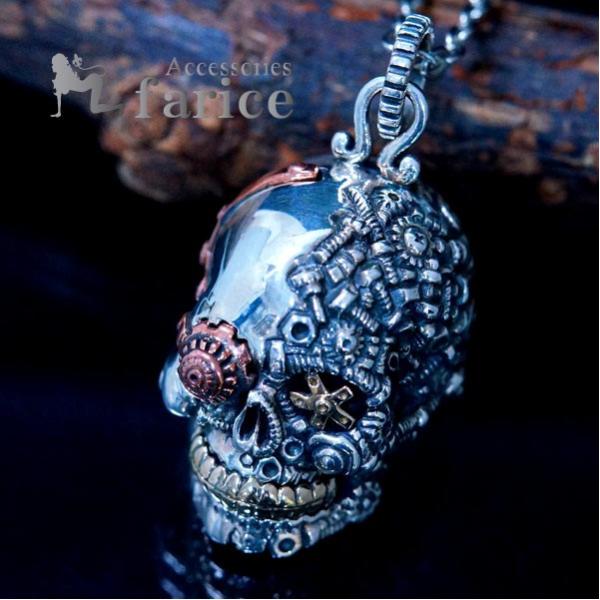 上品な輝きを放つペンダント 大きな呪術スカルデザイン 神秘的な力 アクセサリー vortex cross pendant S, M, L | SILVER GEEKS (シルバーギークス）