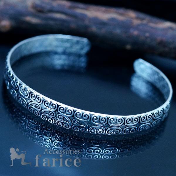 アラベスク プラント ツタ メンズ フリーサイズ ブレスレット バングル