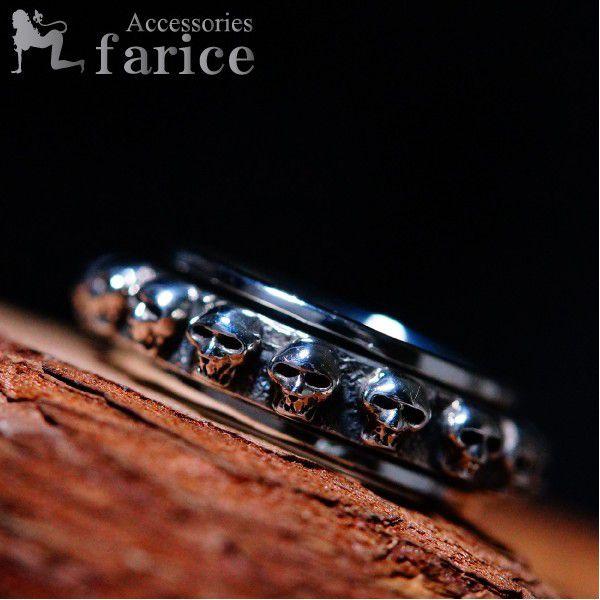 アイアンマスクスカル 回るローリングスピンシルバーリング  