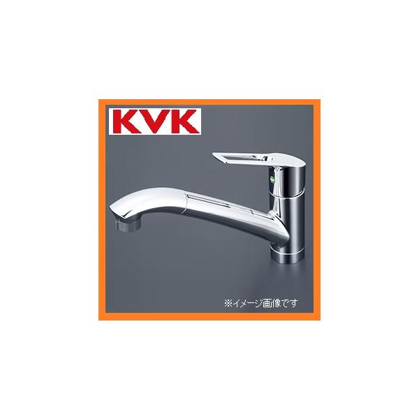 KVK 新品 シングルシャワー付混合栓 eレバー ワンホールタイプ NSF