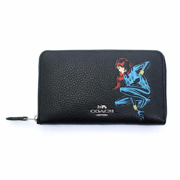 コーチ Coach 財布 二つ折り財布 ラウンドファスナー メンズ 限定 マーベル Marvel ブラックウィンドウ Black Widow コラボ ブランド ブラック 2646 2646sva47 ファッションラボ 通販 Yahoo ショッピング