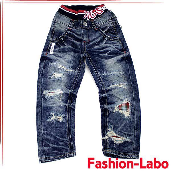 Marbel 子供服 子ども服 キッズ ボトムス リメイククラッシュ バナナ デニム ジーパン パンツ 韓国子供服 Marbel11f05 Marbel11f05 ファッションラボ 通販 Yahoo ショッピング