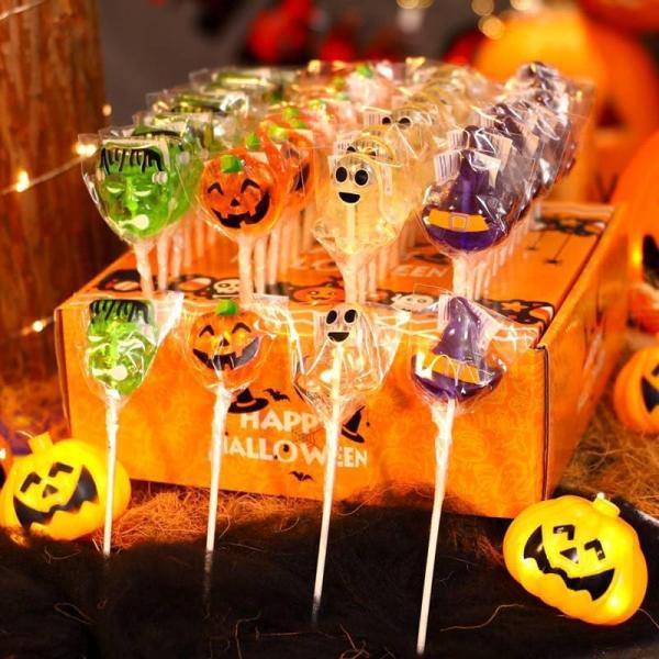 セイカオエン ハロウィン お菓子 詰め合わせ プレゼント ギフト 個包装 配り チュッパチャプス ハードキャンディ 飴 (48本ハロウィンキャンディー)