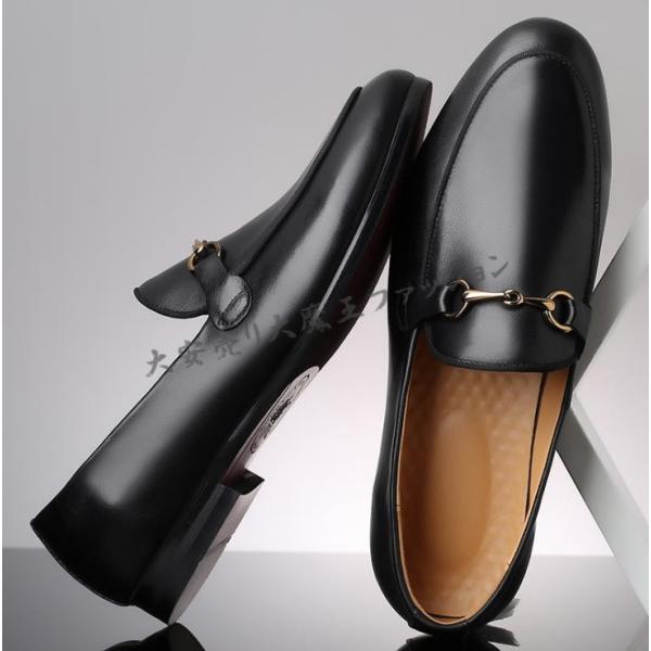 メンズローファースリッポン本革おしゃれタッセルビジネスシューズ