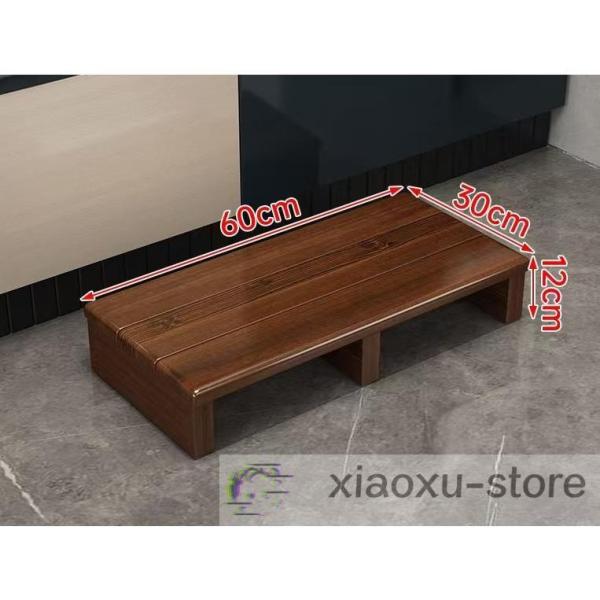 ●内容・アジャスター付なので水平に置けます。・下には靴が収納出来ます。・玄関での上り下り時足腰の負担を和らげます。・天板の表面には溝が彫っているので滑りにくい。●仕様【カラ~】ブラウン【材質】天然木（ラバーウッド）　アジャスター/ゴム【商品...