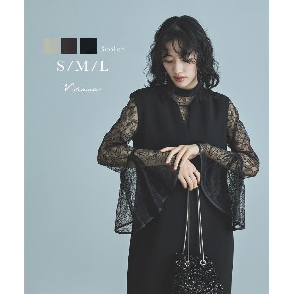 niana レースベルスリーブブラウス・ジャンパースカート L fashionletter_na0630006187