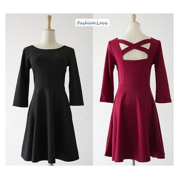 フレアワンピース 秋冬 背中開きワンピース ミニワンピース 冬 ミニワンピース 長袖 レディース ミニワンピース Buyee Buyee Japanese Proxy Service Buy From Japan Bot Online