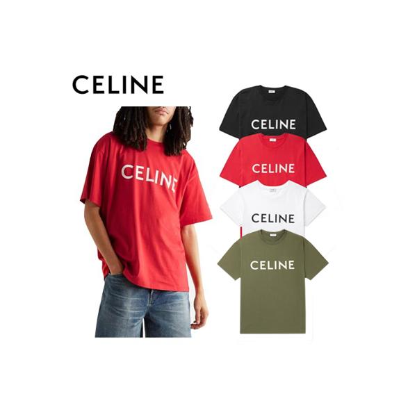 【3colors】 CELINE T-shirt Mens 2020AW ロゴプリント コットンジャージ Tシャツ 3カラー 2020-2021年秋冬
