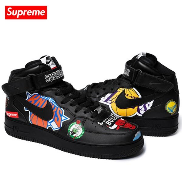 supreme x nba x nike air force 1 mid black