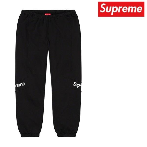 超美品再入荷品質至上 Supreme シュプリーム コットンブレンドのフリース素材のボトム 年春夏新作 ブラック