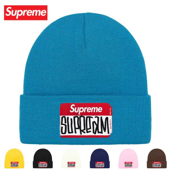 シュプリーム ニット帽 ロゴ Supreme 紫 ニット帽·ビーニー 帽子