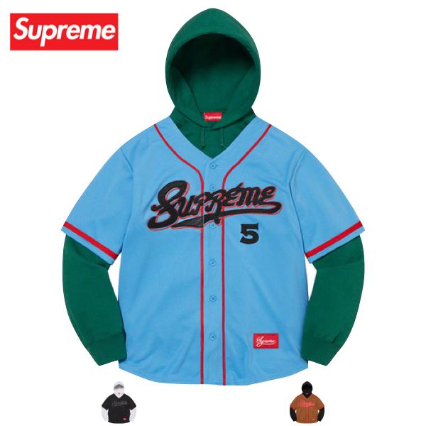 3colors】Supreme Baseball Jersey Hooded Sweatshirt 2022SS シュプリーム ベースボール  ジャージー フーデッド スウェットシャツ 2022年春夏 :sup-item-1789:fashionplate !ショップ 通販  