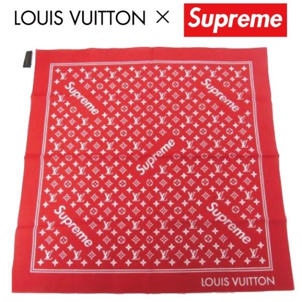 sukker bakke grådig LOUIS VUITTON×Supreme ルイ・ヴィトン シュプリーム コラボ ロゴ バンダナ レッド  :vitton-sup-item-0019:fashionplate Yahoo!ショップ - 通販 - Yahoo!ショッピング