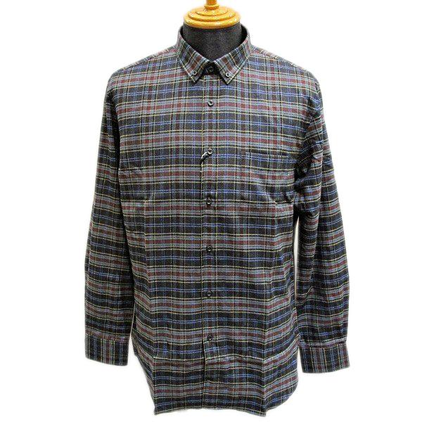 ランバンコレクション LANVIN COLLECTION メンズ 長袖チェック柄ボタンダウンシャツ (アウトレット50%) 半額  通常販売価格:27500円