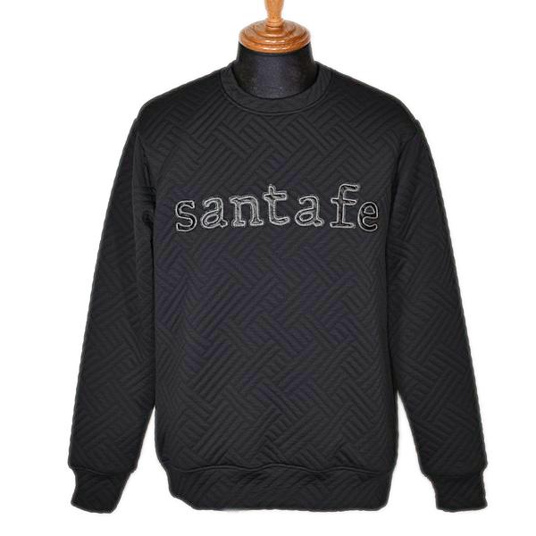 サンタフェ santafe メンズ 折柄ロゴ入りクルーネックトレーナー 3L有 