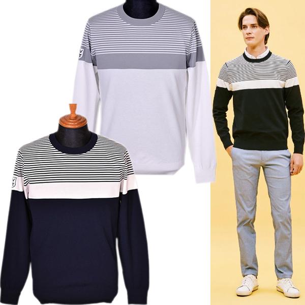23区ゴルフ 23区golf メンズ ボーダー柄ブロックニットクルーネックセーター 丸首ニット ゴルフウェア 22春夏新作 通常販売価格 円 Krvtns01 ファッションスペースyokoya 通販 Yahoo ショッピング