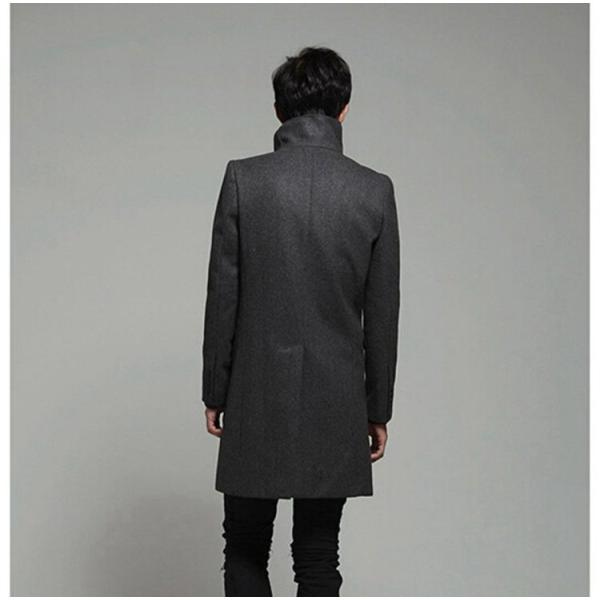 コート メンズ チェスターコート ウール ブラック ダークグレー コート アウター カジュアル シンプル オフィス ロングコート メンズファッション Buyee 日本代购平台 产品购物网站大全 Buyee一站式代购 Bot Online