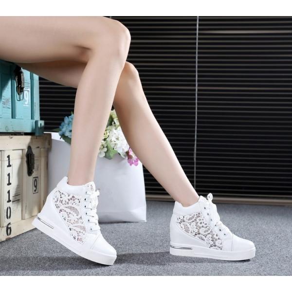 スニーカー レディース 夏春 白 レース ハイカット インヒール カジュアルシューズ 厚底スニーカー レースアップ 編み上げ ヒップホップシューズ Buyee Buyee Japanese Proxy Service Buy From Japan Bot Online