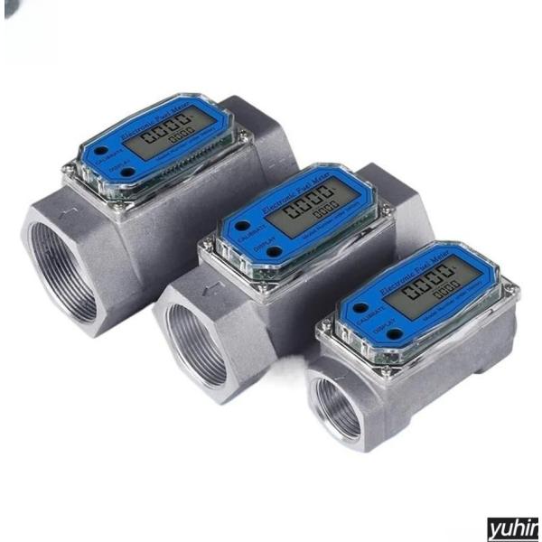 デジタル流量計 ±1%高精度 累積/瞬間計測 0.6MPA ステンレス アルミ合金 流量計 流量計測 タービンデジタル燃料流量計 流量センサー 液晶デ