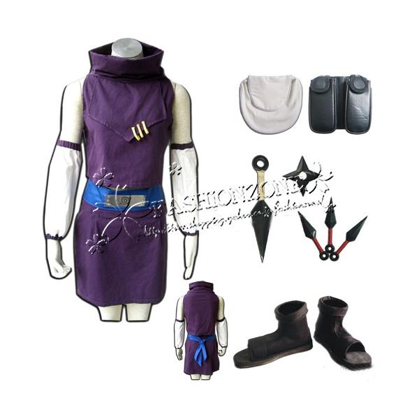 ナルト NARUTO 風 山中いの コスプレ衣装 靴 大人子供用サイズ