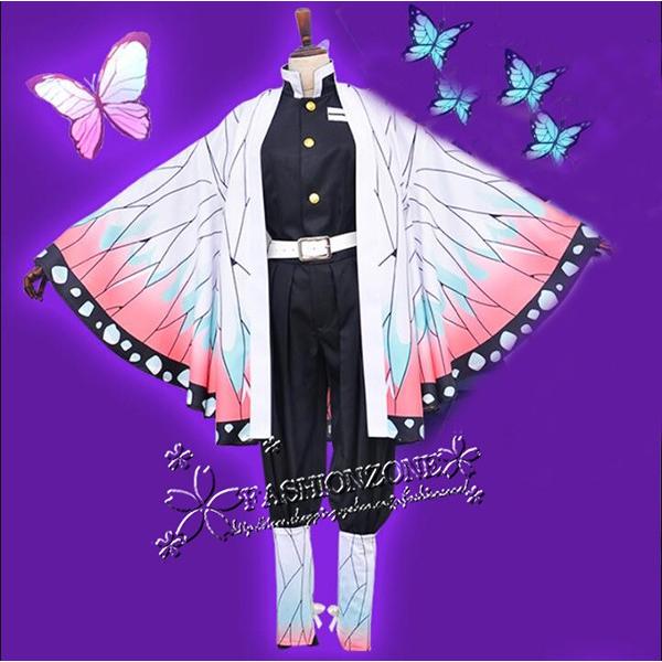 鬼滅の刃 風 胡蝶しのぶ コスプレ衣装 ウィッグ 靴 刀 道具 cosplay 