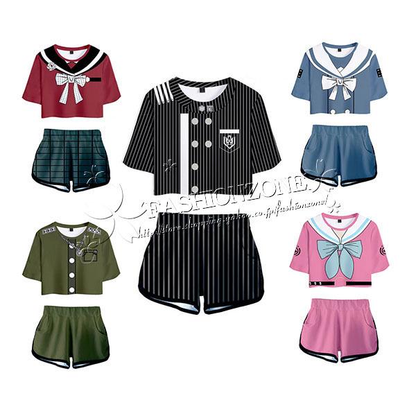 ダンガンロンパ 希望の学 と絶望の高校生 親子成人子供tシャツ半ズボン上下セットパジャマスポーツスーツ ハロウィン仮装変装コスチュームセクシー へそを出す Dxk Fashion Zone 通販 Yahoo ショッピング