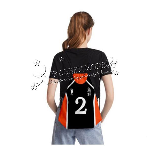 ハイキュー 烏野高校 束口袋 大容量 おしゃれ 収納バッグ 旅行袋 レジャー アウトドア ジムサック 運動 出張 学生 子供 女の子 男の子 Gmb0105 Fashion Zone 通販 Yahoo ショッピング