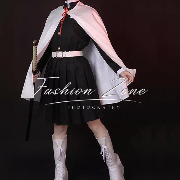子供/大人サイズ 鬼滅の刃 風 栗花落 カナヲ コスプレ衣装 ウィッグ 靴