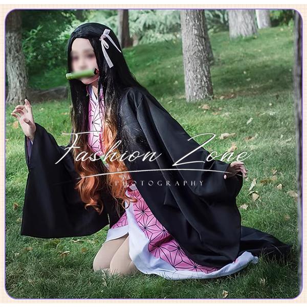 鬼滅の刃 風 竈門禰豆子 コスプレ衣装 ウィッグ 靴 道具 cosplay 